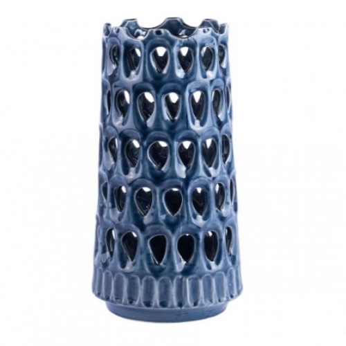 Open Blue Vase