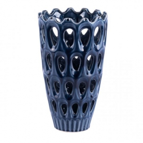 Open Blue Vase (Medium)