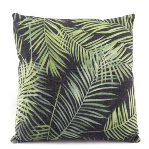 Tropical Pillow Black and Green