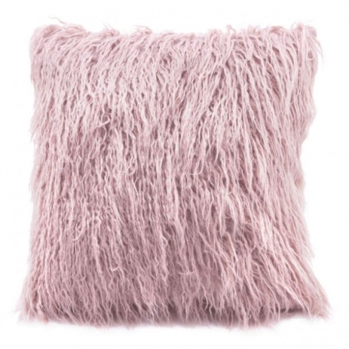 Faux Fur Pillow Pink